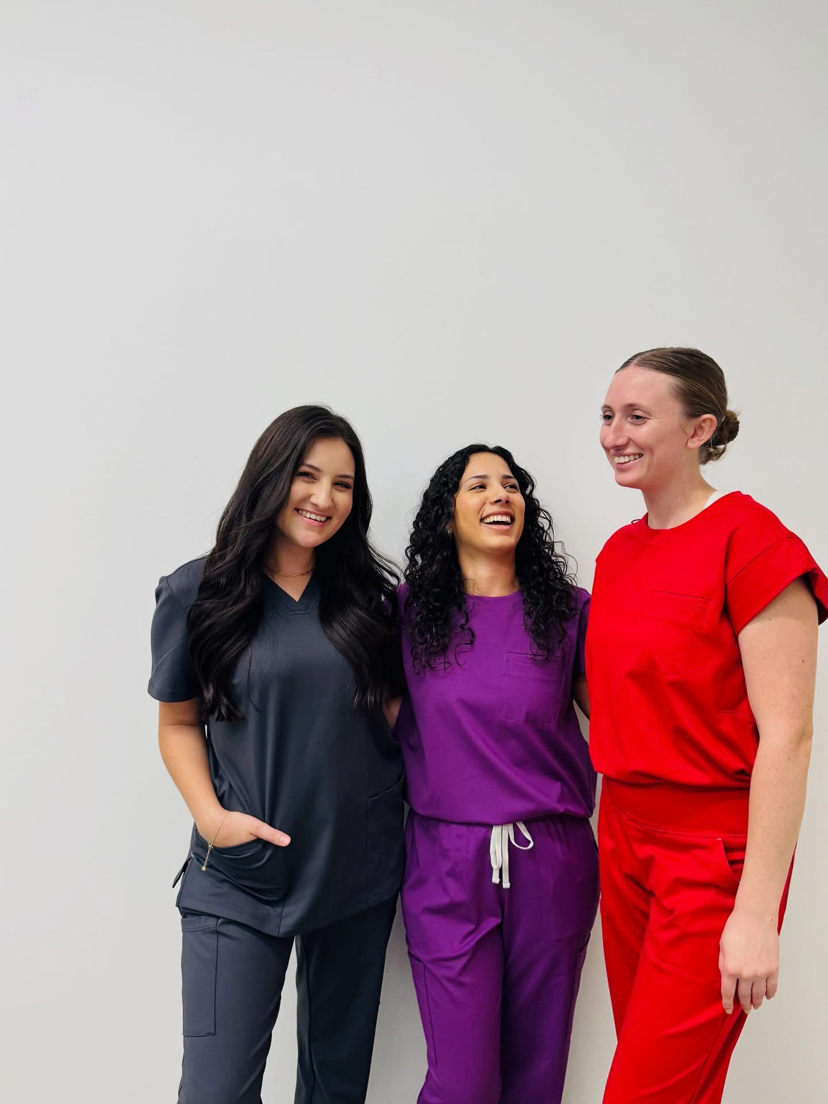Comfortable medical scrubs in multiple colors"
