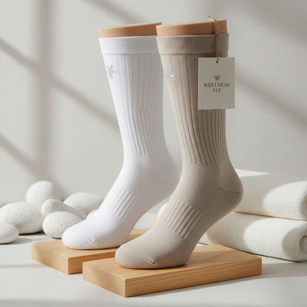 Graduated compression socks for all-day comfort"